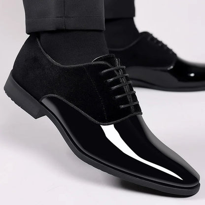 Lucien | Lakschoenen met Fluweel Heren