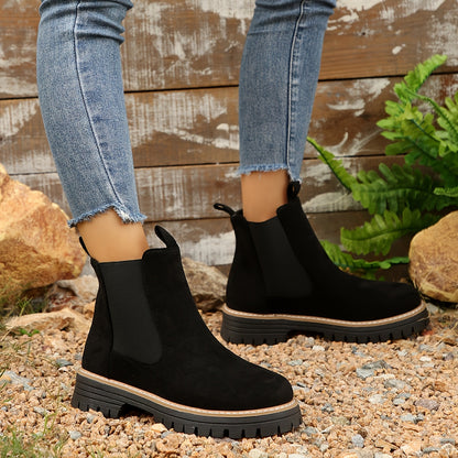 Nerina | Chelsea Boots Zwart Suède