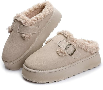 Aurelia | Gevoerde Suède Instapschoenen