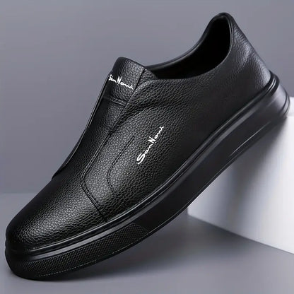 Arlen | Instapsneakers Heren | Slip‑On Sneakers | Kunstleer & Elastische Zijkant | Comfortabel & Gripvast