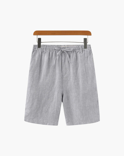 Nereo | Linnenlook Zomershort Heren met Elastische Taille & Steekzakken
