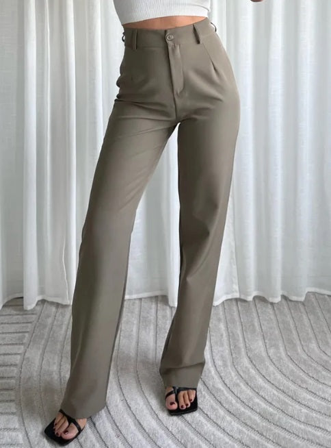 Elayne | High-Waist Rechte Pantalon