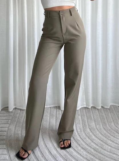 Elayne | High-Waist Rechte Pantalon