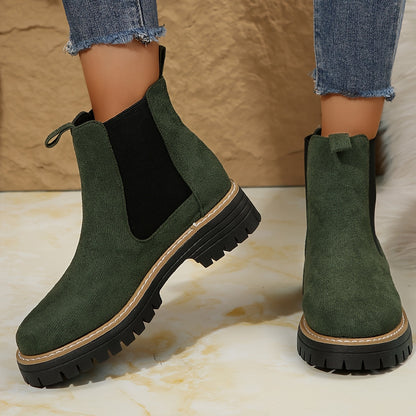 Nerina | Chelsea Boots Zwart Suède