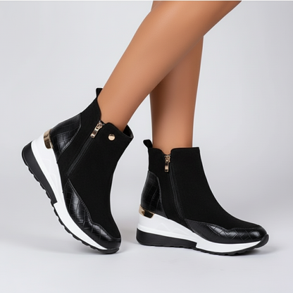 Amarena | Suède Wedge Sneakers