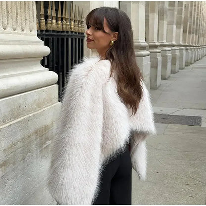 Arden | Cropped Faux Fur Jas