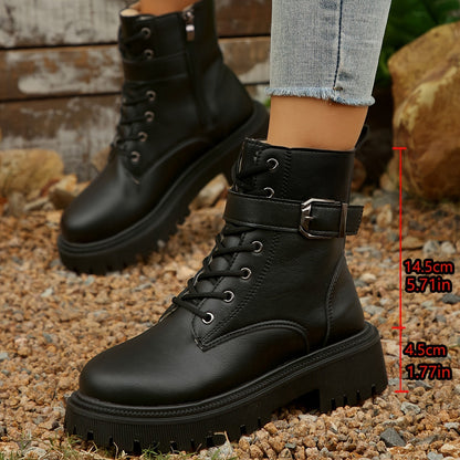 Ravena | Combat Boots Met Gesp