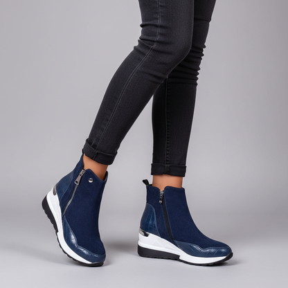 Amarena | Suède Wedge Sneakers