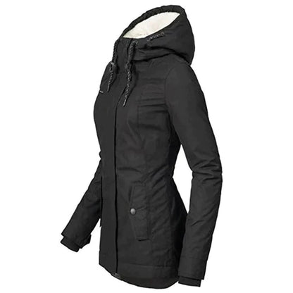 Mona™ | Elegante Lange Slim Fit Parka Winterjas voor Dames