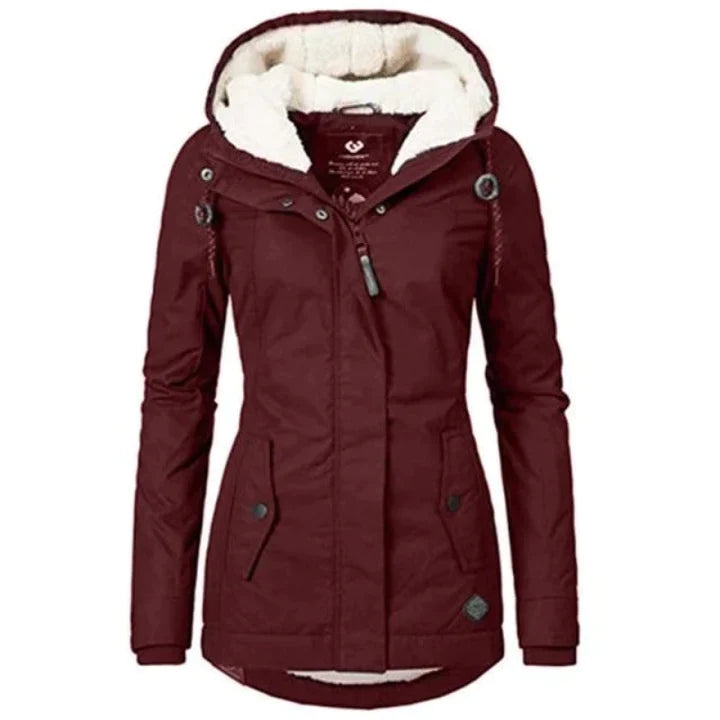 Mona™ | Elegante Lange Slim Fit Parka Winterjas voor Dames