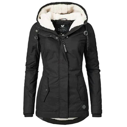 Mona™ | Elegante Lange Slim Fit Parka Winterjas voor Dames