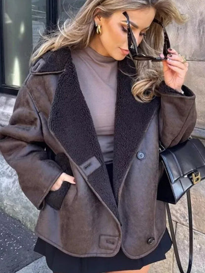 Solayne | Shearling Aviator Jas Dames