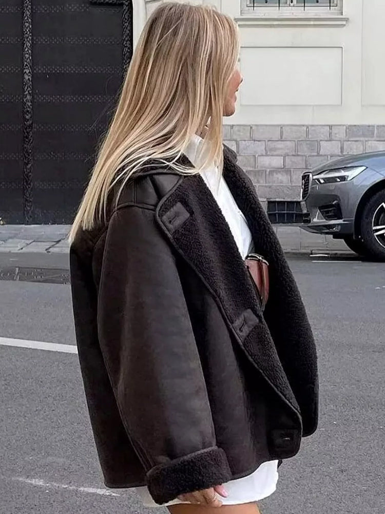 Solayne | Shearling Aviator Jas Dames