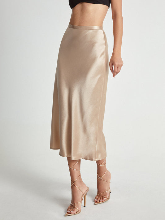 Elira | Dames Satijnen Midi Rok