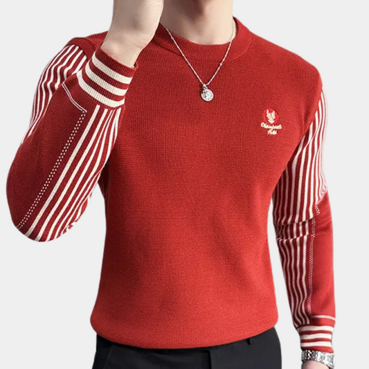 Adrien | Rode Slim-Fit Heren Trui