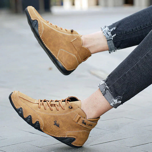 Dario | Heren Halfhoge Casual Bootschoenen Met Veters & Klittenband