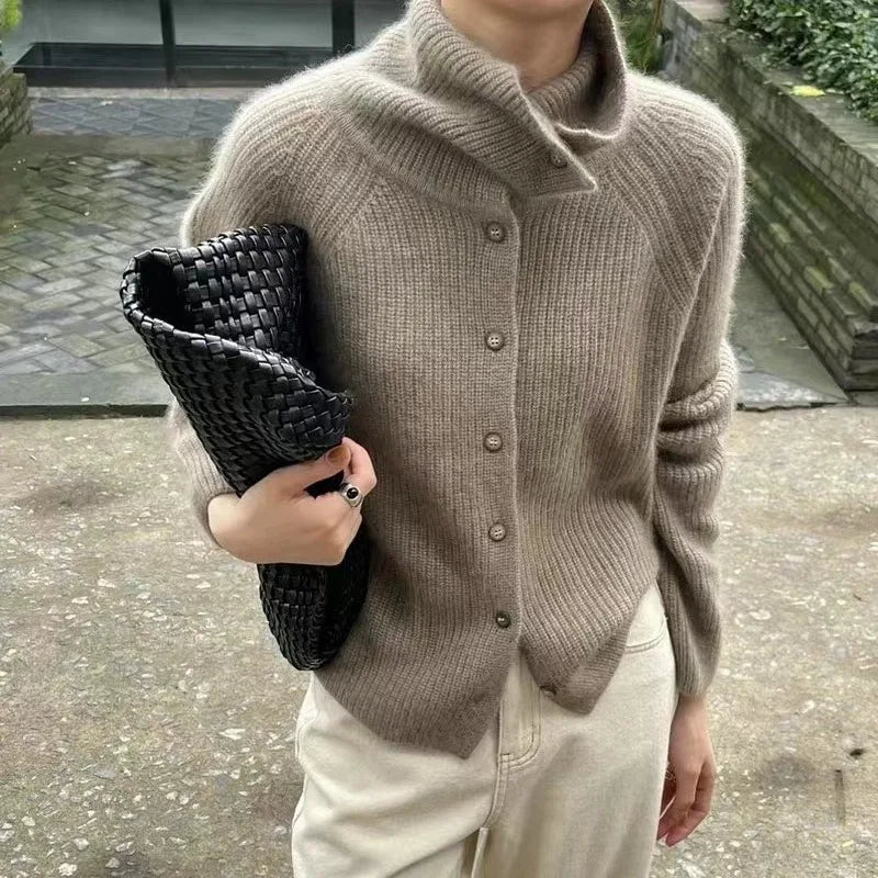 Clémence | Cardigan Dames Met Brede Kraag