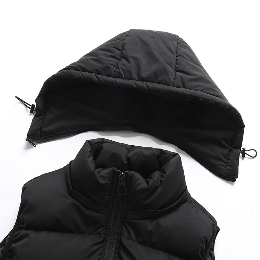 Nilan | Gewatteerde Bodywarmer Met Capuchon