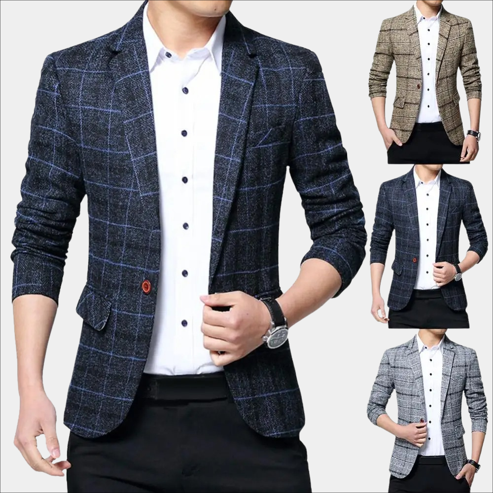 Garett | Geruite Slim Fit Blazer