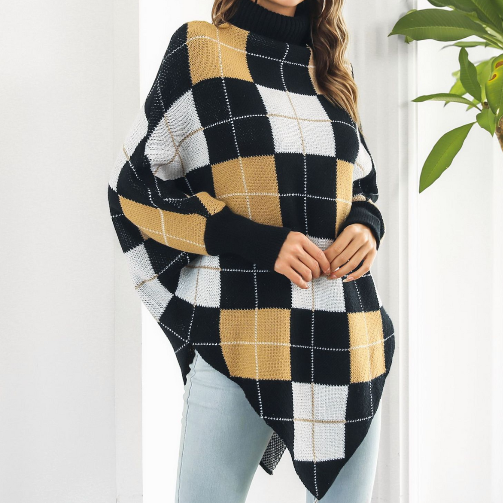 Isolde | Geruite Poncho