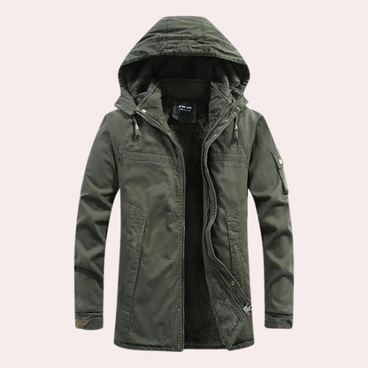 Aren | Halflange Winterjas Met Capuchon