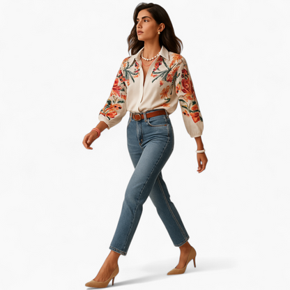 Isabella | Geborduurde Boho Blouse Dames