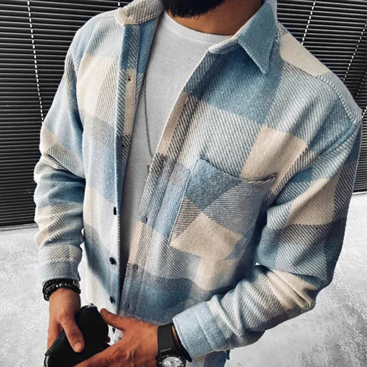 Brayden | Geruit Flanellen Overshirt Heren Met Borstzak