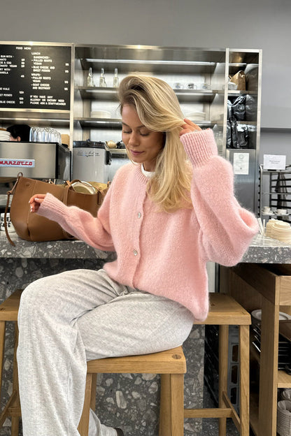 Noémie | Fluffy Cardigan Dames Met Knopen