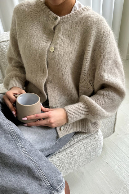 Noémie | Fluffy Cardigan Dames Met Knopen