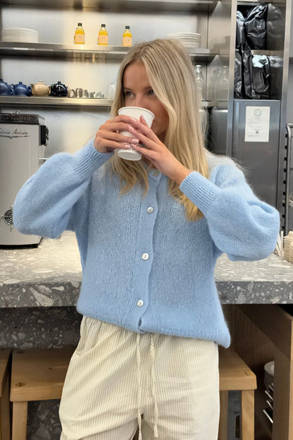 Noémie | Fluffy Cardigan Dames Met Knopen