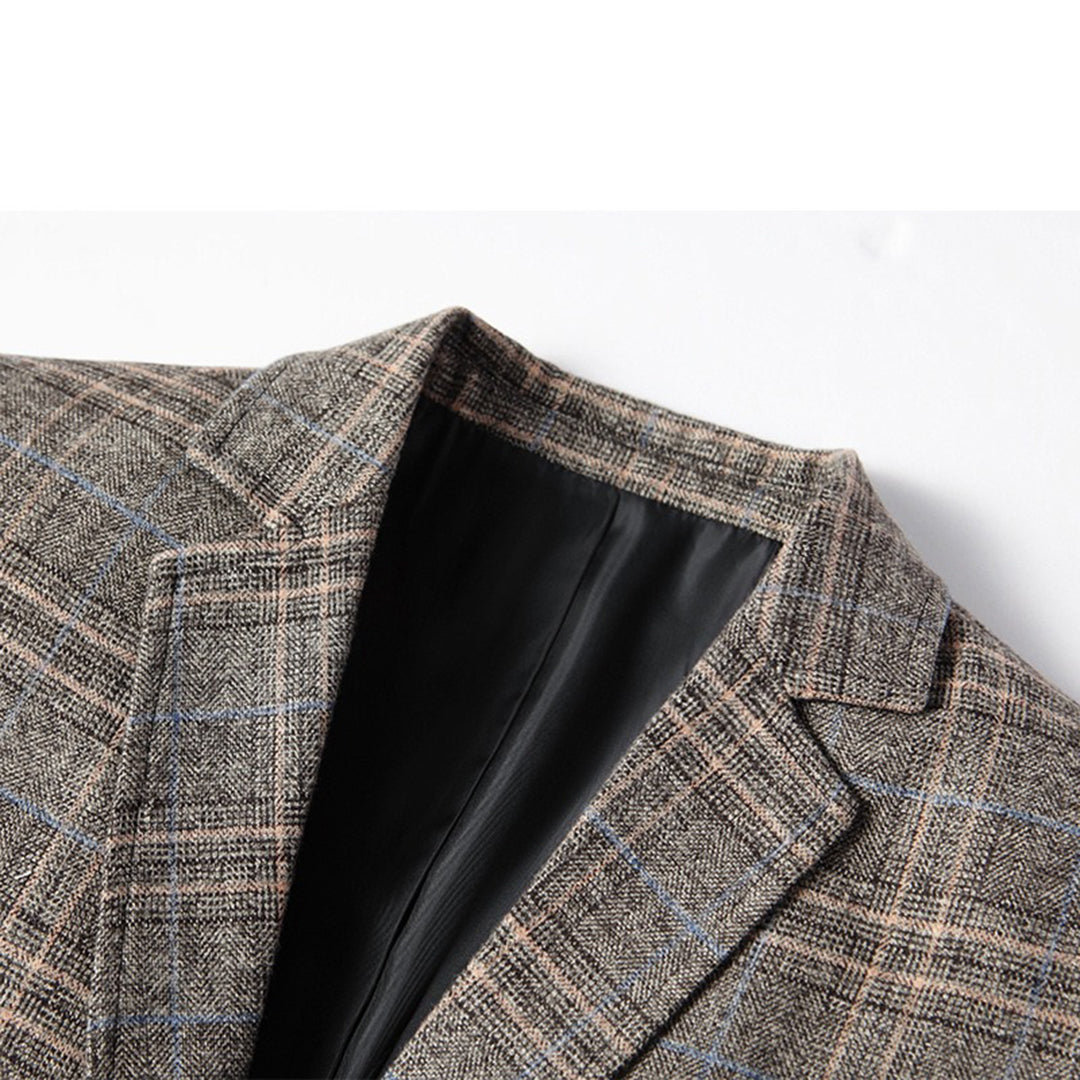 Lucien | Geruite Slim-Fit Heren Blazer