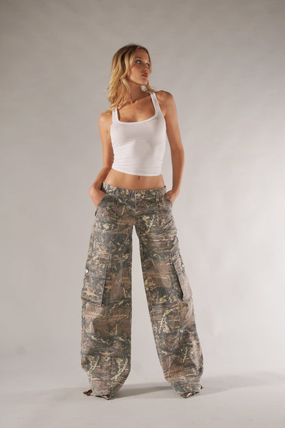 Kaia | Camouflage Cargo Broek
