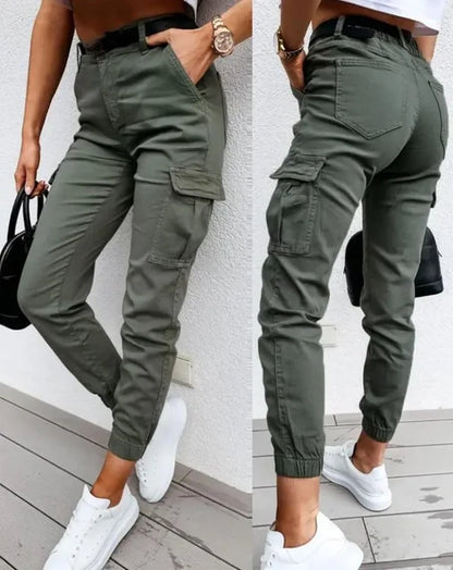 Ravéna | Dames Cargobroek Armygroen Stretch