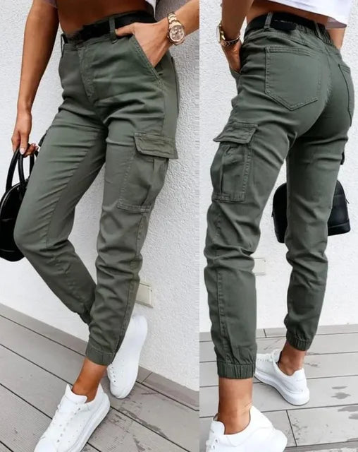 Ravéna | Dames Cargobroek Armygroen Stretch