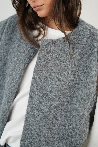 Mirella | Mouwloos Bouclé Vest Dames