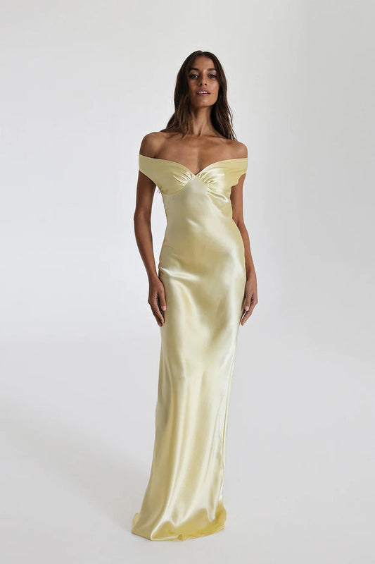 Aurelia | Satijnen Off-Shoulder Avondjurk