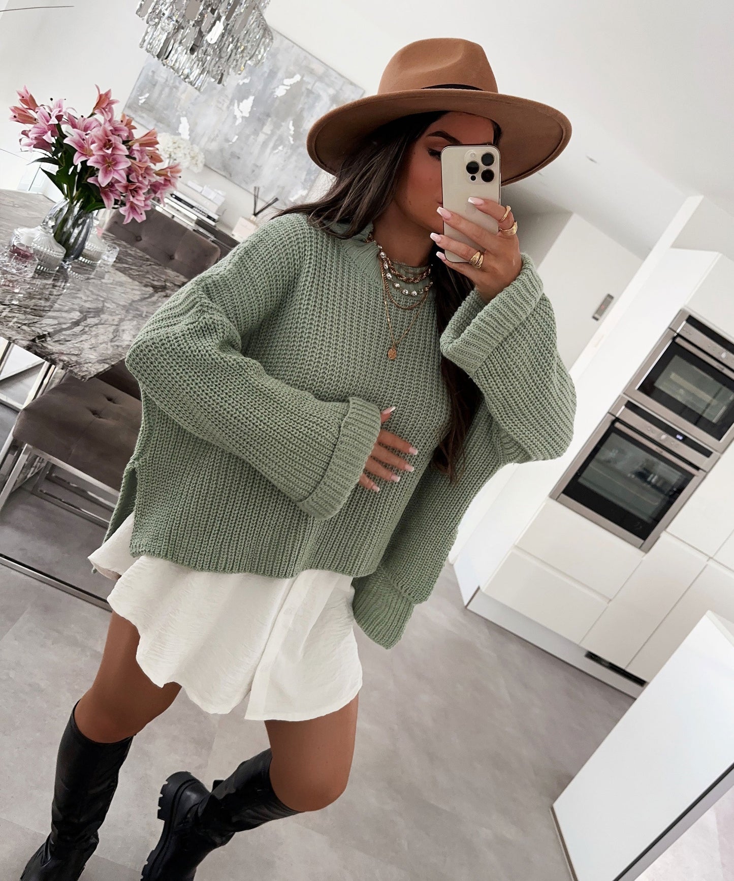 Sylvara | Oversized Grofgebreide Trui Dames