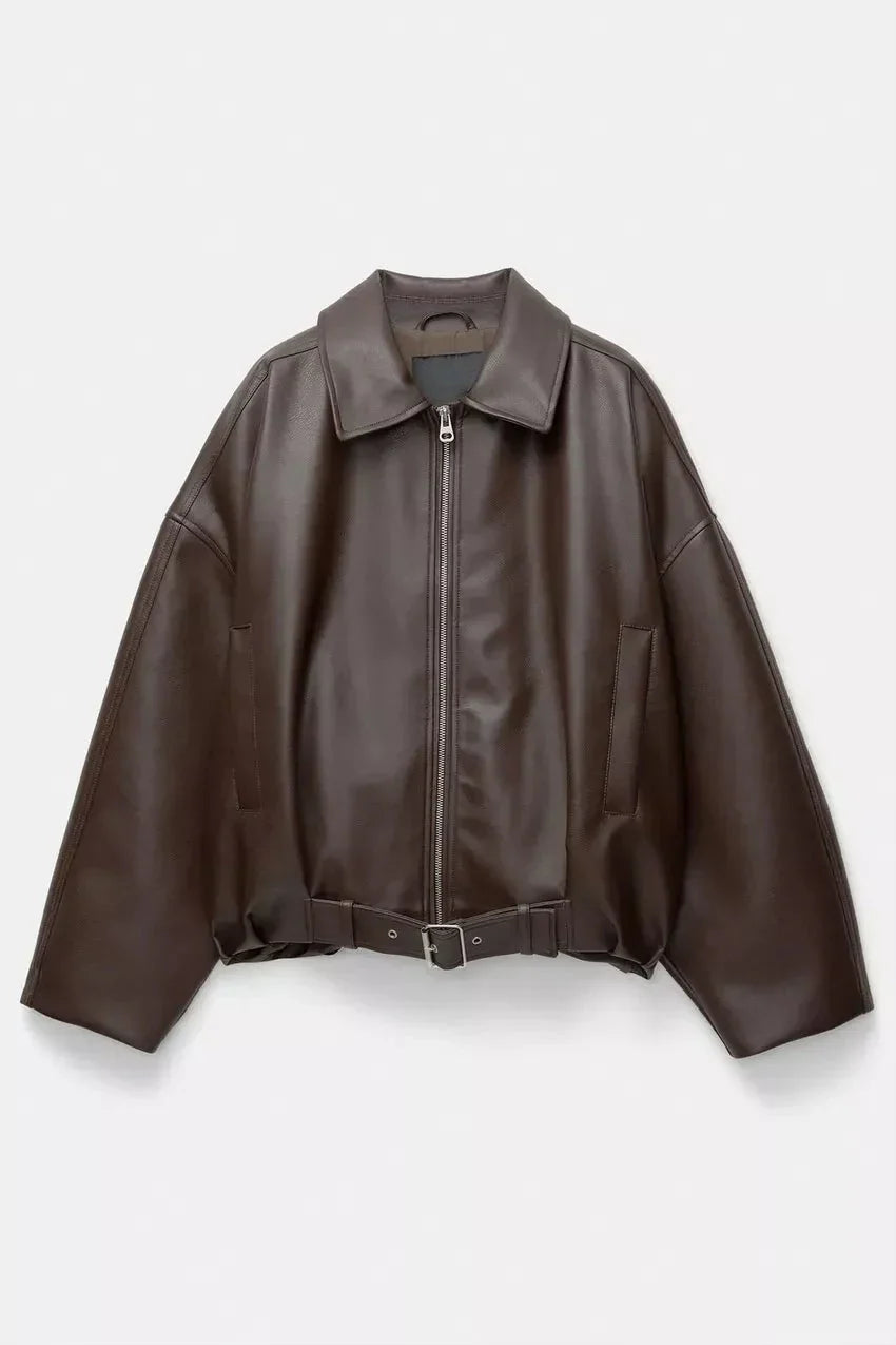Mirella | Oversized Leren Jack