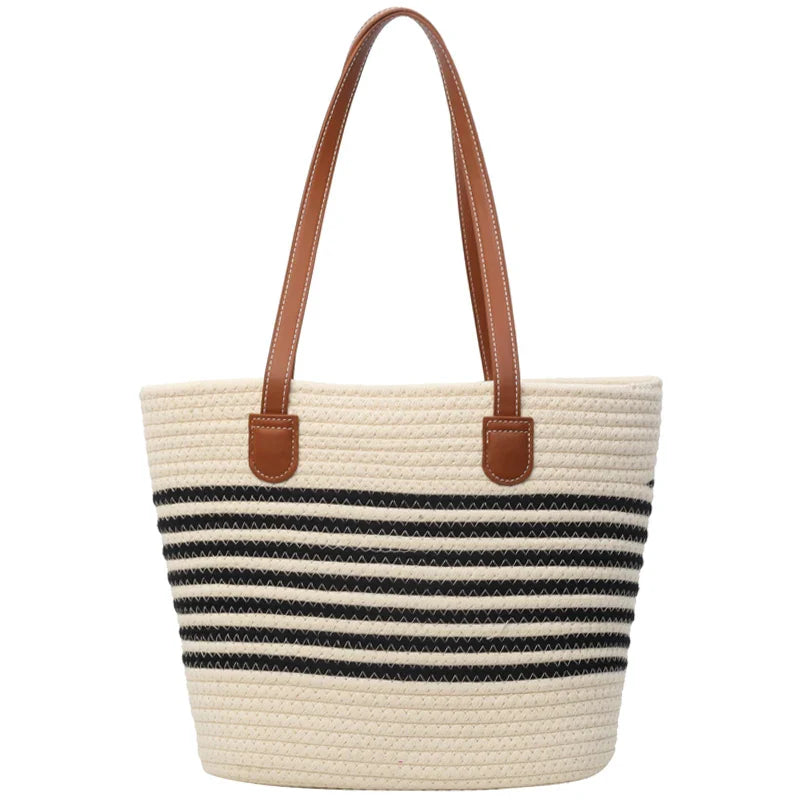 Maréa | Grote Rieten Strandtas Dames