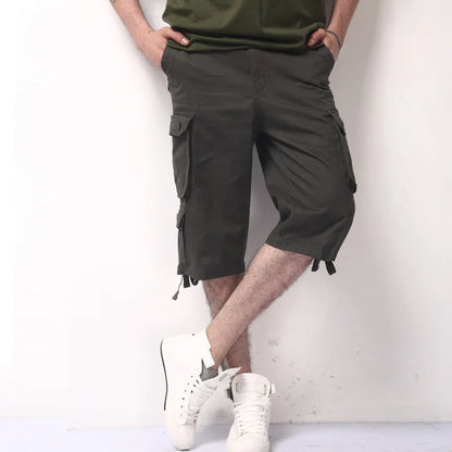 Finn | Cargo Bermuda Heren | Katoenmix | Korte Broek met Zakken | Verstelbare Trekkoorden | Outdoor Zomershort