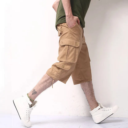 Finn | Cargo Bermuda Heren | Katoenmix | Korte Broek met Zakken | Verstelbare Trekkoorden | Outdoor Zomershort
