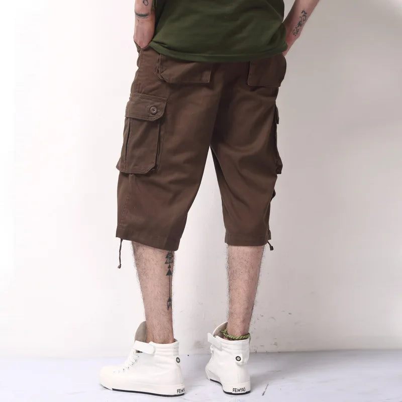 Finn | Cargo Bermuda Heren | Katoenmix | Korte Broek met Zakken | Verstelbare Trekkoorden | Outdoor Zomershort