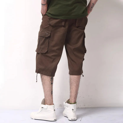 Finn | Cargo Bermuda Heren | Katoenmix | Korte Broek met Zakken | Verstelbare Trekkoorden | Outdoor Zomershort