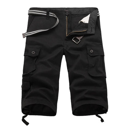 Finn | Cargo Bermuda Heren | Katoenmix | Korte Broek met Zakken | Verstelbare Trekkoorden | Outdoor Zomershort
