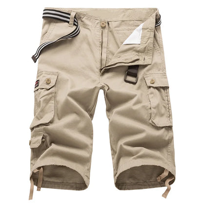 Finn | Cargo Bermuda Heren | Katoenmix | Korte Broek met Zakken | Verstelbare Trekkoorden | Outdoor Zomershort
