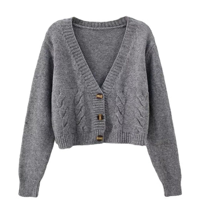 Emelien™ | Korte Gebreide Cardigan met Knopen