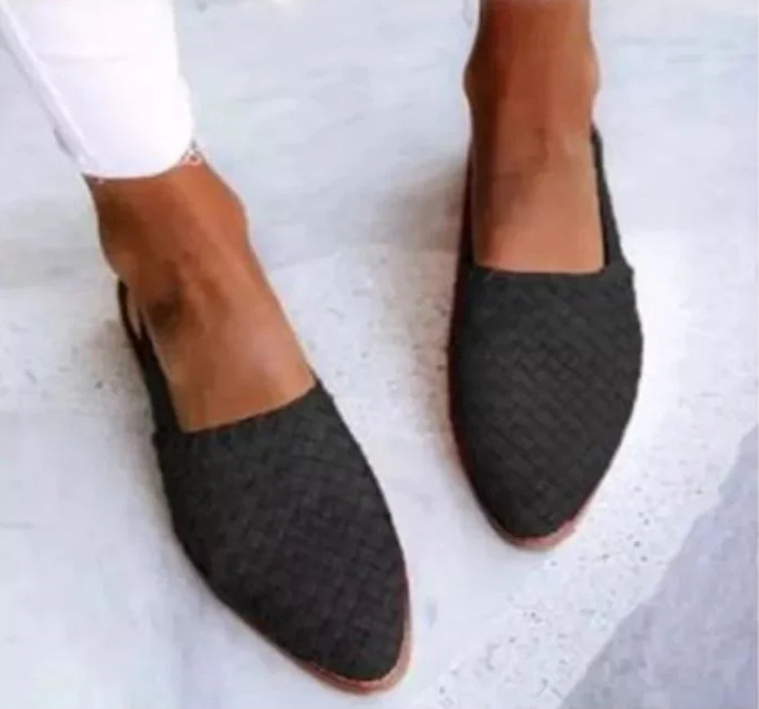 Aria | Slingback Loafers Dames | Gevlochten & Open Hiel | Lage Hak | Comfortabel & Trendy Zomerschoen