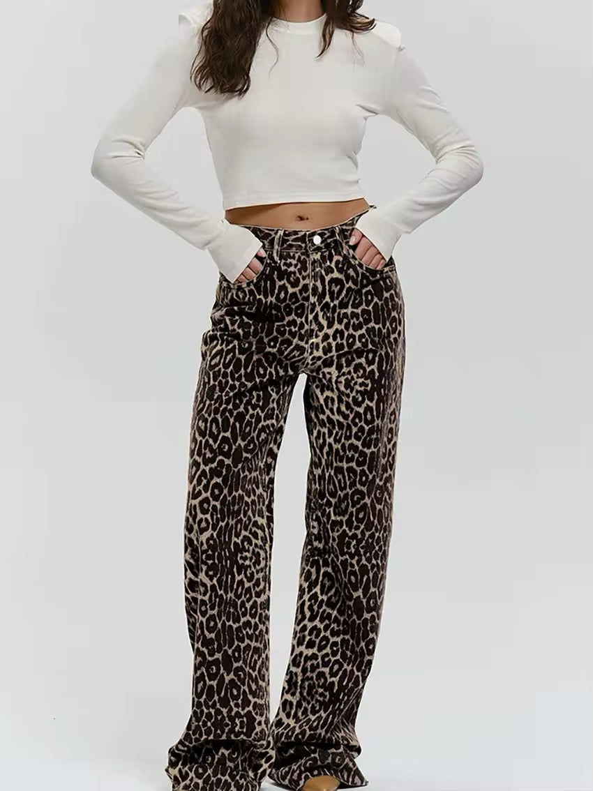Leona | High-Waist Luipaardprint Broek
