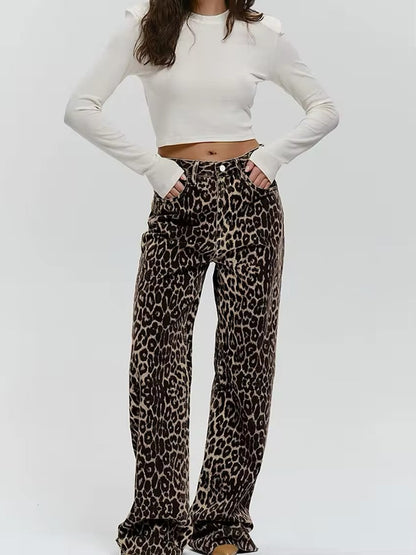 Leona | High-Waist Luipaardprint Broek