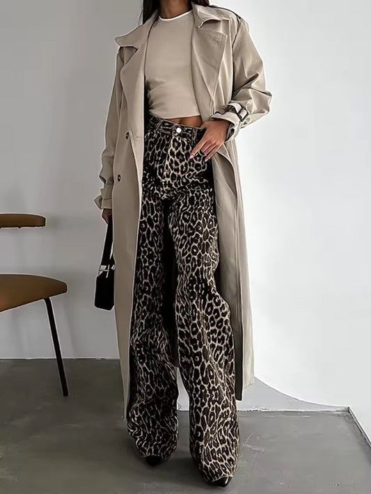 Leona | High-Waist Luipaardprint Broek